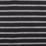 Black Horizontal-Stripe Ponte Knit, Poly-Viscose — texture