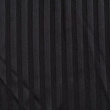 Black Vertical-Stripe Rib Knit, Polyester