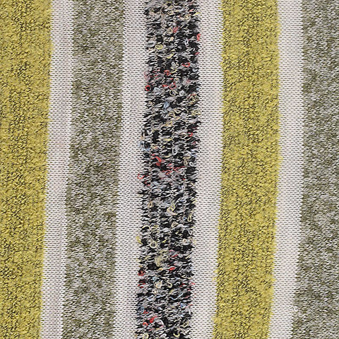 Yellow-Green Vertical-Stripe Chunky Knit, Poly-Acrylic