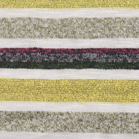 White Horizontal-Stripe Chunky Knit, Poly-Acrylic