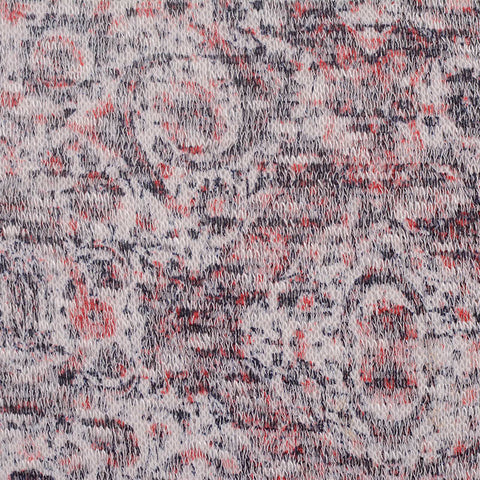 White Abstract Chunky Knit, Poly-Viscose