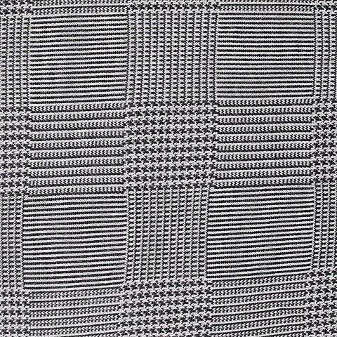 Black Plaid Jacquard, Poly-Viscose, 282 gsm