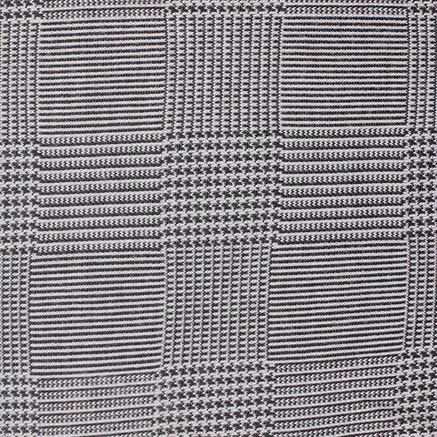 Black Plaid Jacquard, Poly-Viscose, 282 gsm