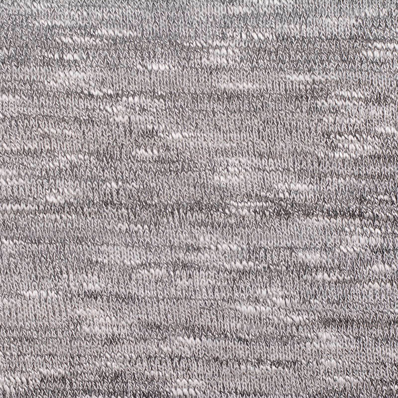 Grey Heathered-Marl Chunky Knit, Poly-Viscose, 189 gsm