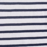 Navy Horizontal-Stripe Jersey Knit, Cotton