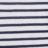 Navy Horizontal-Stripe Jersey Knit, Cotton — texture