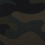 Dark Green Camo Jersey Knit, Cotton-Poly