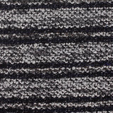 Black Horizontal-Stripe Chunky Knit, Poly-Acrylic