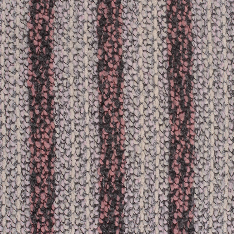 Pink Vertical-Stripe Chunky Knit, Poly-Viscose, 344 gsm