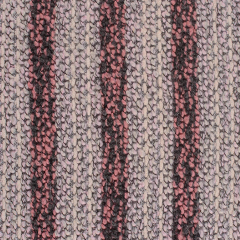 Pink Vertical-Stripe Chunky Knit, Poly-Viscose, 344 gsm