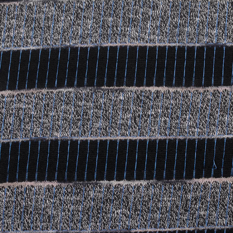Black Marl Chunky Knit, Poly-Viscose, 152 gsm