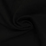 Viscose Nylon Stretch Ponte Knit Fabric, 400 gsm, 160 cm — Black — photo 2