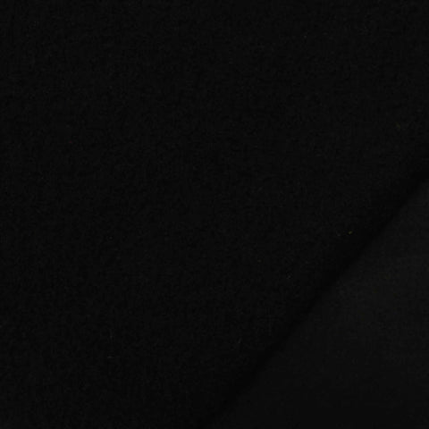 Brushed Polyester Stretch Chunky Knit Fabric, 200 gsm, 160 cm — Black