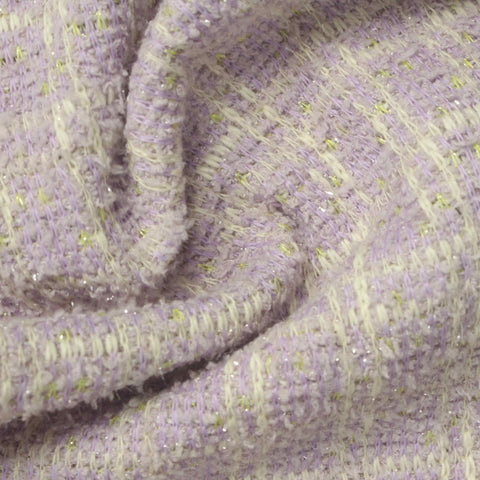 Lilac Flecks Bouclé, Poly-Cotton