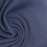 Polyester Cotton Stretch Rib Knit Fabric, 360 gsm, 150 cm — Navy — photo 2