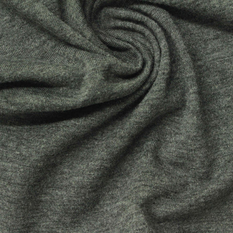 Grey Marl Jersey Knit, Poly-Cotton, 170 gsm