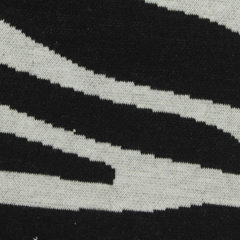 Black Zebra Jacquard, Poly-Viscose