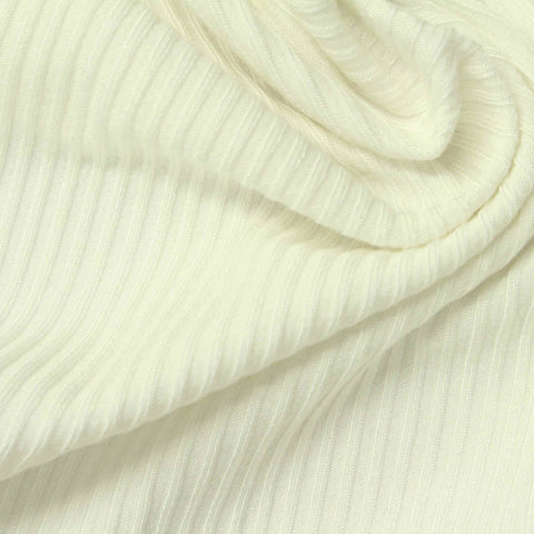 Viscose Stretch Rib Knit Fabric, 380 gsm, 180 cm — Yellow