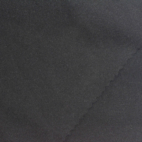 Nylon Viscose Stretch Ponte Knit Fabric, 280 gsm, 160 cm — Black
