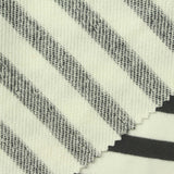 Black Horizontal-Stripe French Terry, Poly-Cotton — photo 2