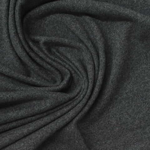 Dark Grey Marl Jersey Knit, Polyester, 160 gsm, 165 cm, ref EF-274194
