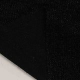 100% Polyester Rib Knit Fabric, 380 gsm, 150 cm — Black — photo 2