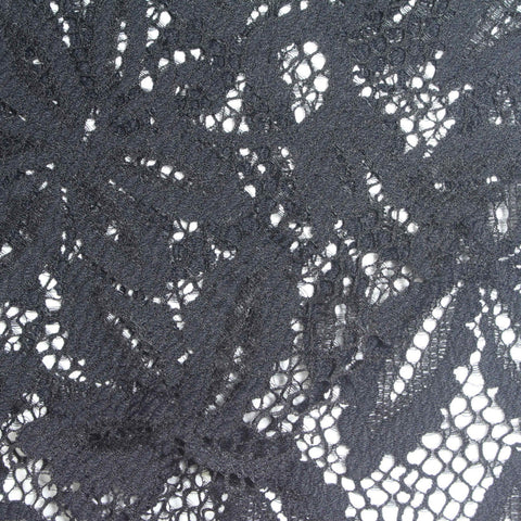 Black Floral Lace, Nylon, 137 gsm