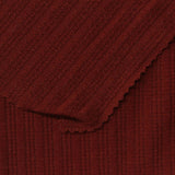 Polyester Viscose Stretch Rib Knit Fabric, 250 gsm, 152 cm — Red — photo 2