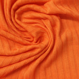 Polyester Viscose Rib Knit Fabric, 150 gsm, 155 cm — Orange — photo 2