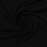 Polyester Rib Knit Fabric, 240 gsm, 168 cm — Black — photo 2