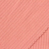 Polyester Viscose Stretch Rib Knit Fabric, 240 gsm, 135 cm — Pink — photo 2