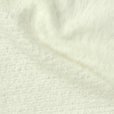 Polyester Stretch Chunky Knit Fabric, 365 gsm, 130 cm — White — photo 2