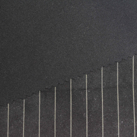 Light Grey Vertical-Stripe Faux Suede, Polyester