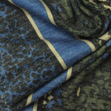 Blue Floral Chunky Knit, Poly-Viscose — photo 2
