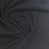 Viscose Stretch Rib Knit Fabric, 300 gsm, 130 cm — Black — photo 2