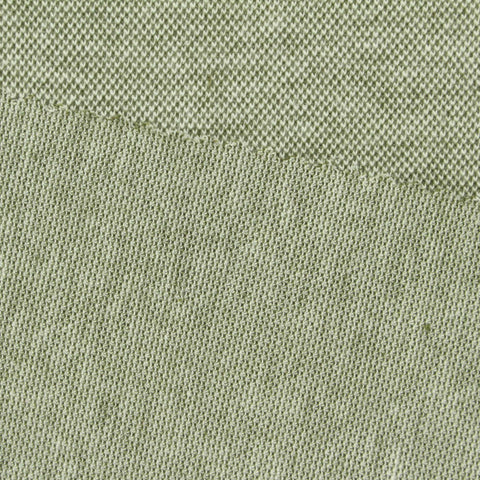 Light Green Geometric Piqué Knit, Poly-Cotton