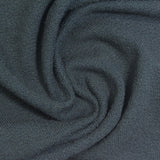 Brushed Polyester Cotton Stretch Chunky Knit Fabric, 280 gsm, 165 cm — Blue — photo 2