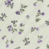 Purple Flowers Pointelle Knit, Polyester — photo 2