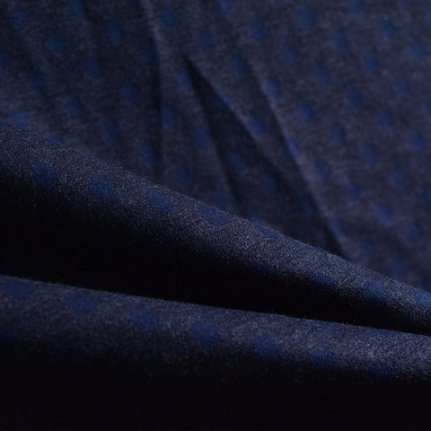 Dark Blue Dots Jacquard, Poly-Viscose, 150 cm, ref EF-4337