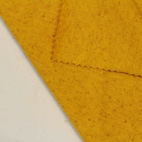 Gold Marl Jersey Knit, Cotton-Poly