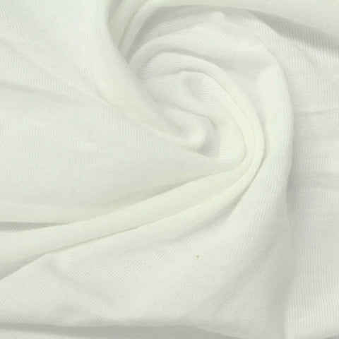 Cotton Polyester Jersey Knit Fabric, 140 gsm, 160 cm — White