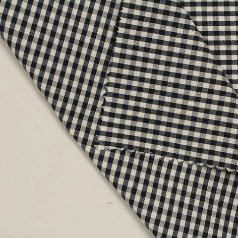 Black Check Woven, Cotton, 102 gsm, 145 cm, ref EF-206191