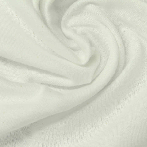 100% Cotton Jersey Knit Fabric, 140 gsm, 150 cm — White