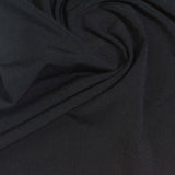 Polyester Stretch ITY Knit Fabric, 250 gsm, 155 cm — Black — photo 2