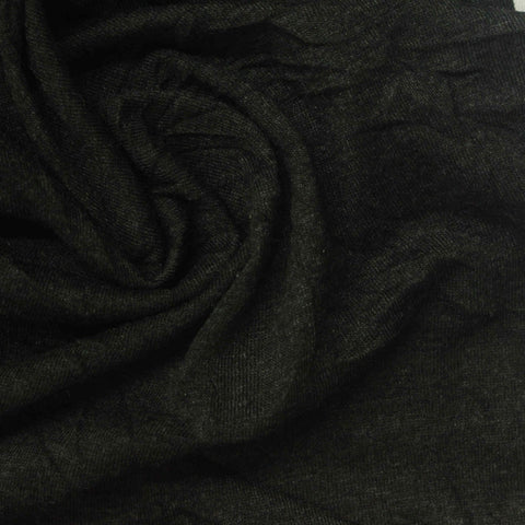 Polyester Cotton Blend Jersey Knit Fabric, 140 gsm, 178 cm — Black