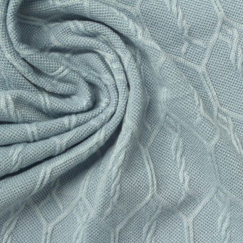 Light Blue Honeycomb Jacquard, Polyester
