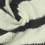 Off-White Horizontal-Stripe Rib Knit, Cotton-Poly — photo 2