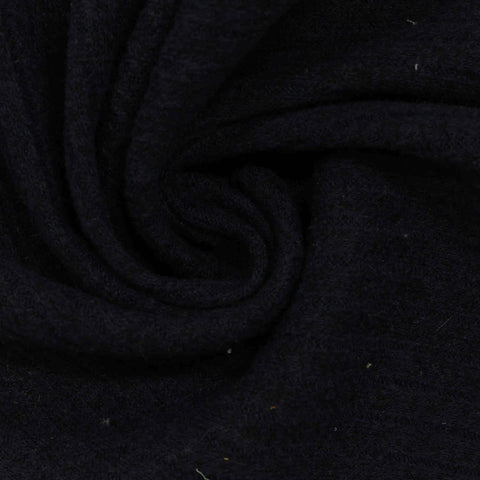 Polyester Stretch Rib Knit Fabric, 370 gsm, 148 cm — Black
