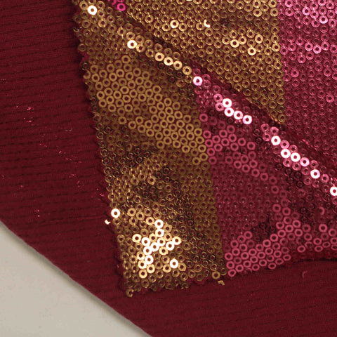 Red Sequin Jersey Knit, Cotton