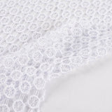 White Floral Knit, Polyester — photo 2